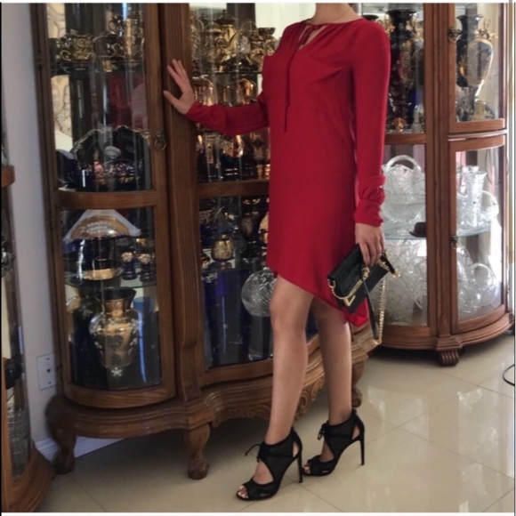 BCBGMaxAzria Dresses & Skirts - BCBGMaxAzria long sleeve midi dress♥️